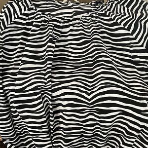 Michael Kors Black and White Zebra Print Blouse